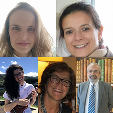 Photo of the five authors Marisa M. Raposo, Ana Maria Abreu, Leticia L. Dionizio, Teresa Leite and Alexandre Castro-Caldas