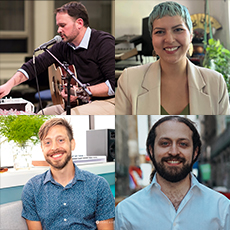 Photo of the four authors Michael Viega, Victoria Druziako, Josh Millrod and Al Hoberman