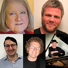 Photo of the five authors Kathleen M. Murphy, Viggo Krüger, Noah Pomerselig, Brynjulf Stige and Rhé Washington-Guillemet